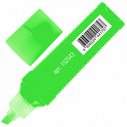 Текстовыделитель STAFF "EVERYDAY HL-707", ЗЕЛЕНЫЙ, линия 1-5 мм, скошенный наконечник, 152543