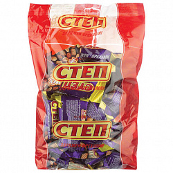 Конфеты шоколадные СЛАВЯНКА "Степ Mix", с изюмом, арахисом и карамелью, 1000 г, пакет, 40685