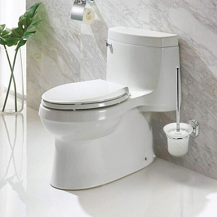 Ершик для унитаза подставка из толстого стекла, крепление к стене, хромированная сталь, LAIMA, 607425