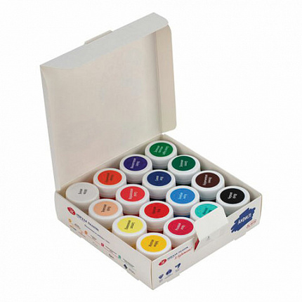 Краски акриловые глянцевые "Я - Художник!", 16 цветов по 15 мл, в банках, Невская Палитра, 229411818