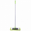 Швабра с флаундером 40 см, черенок 110 см евро, насадка МОП микрофибра СИНЕЛЬ, индивидуальная упаковка пакет, ЛЮБАША, 606313