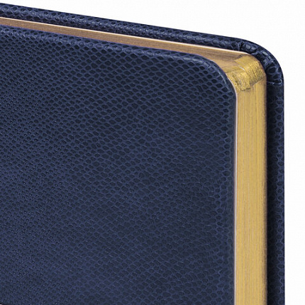 Ежедневник недатированный МАЛЫЙ ФОРМАТ 100x150 мм А6 BRAUBERG "Iguana", под кожу, 160 л., синий, 114467