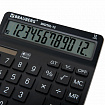 Калькулятор настольный BRAUBERG DIGITAL-12-BK (151х152 мм), 12 разрядов, двойное питание, ЧЕРНЫЙ, 272968