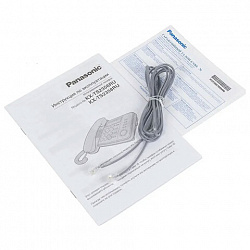 Телефон PANASONIC KX-TS2356RUB, черный, память 50 номеров, АОН, ЖК-дисплей с часами, тональный / импульсный режим