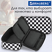 Пенал-органайзер BRAUBERG, 1 отделение, полиэстер, 22x11,5x6 см, "Черно-белый стиль", 271572
