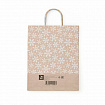 Крафт пакет бумажный "Снежинка" 22х12х25 см, с кручеными ручками, плотность 80 г/м2, 115465