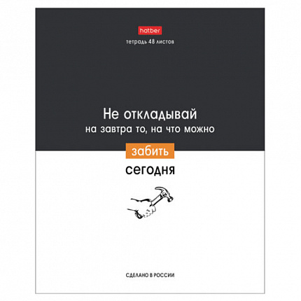 Тетрадь А5 48 л., HATBER скоба, клетка, обложка картон, "Люблю школу" (микс в коробе), 078565, 48Т5В1