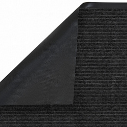 Коврик придверный 50х80 см, ЧЕРНЫЙ, влаго-грязезащитный, 450 г/м2, ребристый, PRIMILA (ПРИМИЛА) EXTRA, 701028