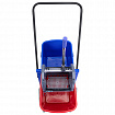 Тележка уборочная BRABIX, 2 съемных ведра 23 л, механический отжим, пластиковый каркас, 606659