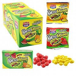 Жевательные конфеты "Кисломания дабл фрукт" арбуз и ананас, 14 г, КАНДИ КЛАБ, CHW041