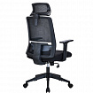 Кресло BRABIX PREMIUM "Agent ER-404", поясничная поддержка, регулируемый подголовник, ткань/сетка, черное, 532970