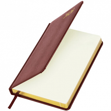 Ежедневник датированный 2026 А5 138x213 мм, BRAUBERG "Iguana", под кожу, коричневый, 117057