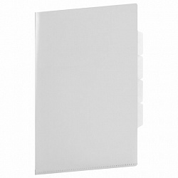 Папка-уголок 3 отделения, жесткая, А4, BRAUBERG "SPECIAL", прозрачная, 0,15 мм, 273062