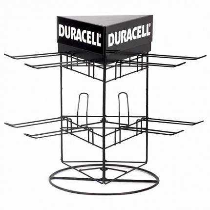 Дисплей для размещения товара настольный поворотный DURACELL, 2х2х3 крючка, 70000269