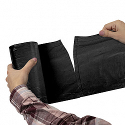 Мешки для мусора 160 л, черные, в рулоне 10 штук, прочные, ПВД 45 мкм, 90x110 см, LAIMA, 702674