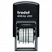 Датер-мини месяц ЦИФРАМИ ДЛЯ БАНКА, оттиск 20х3,8 мм, синий,TRODAT IDEAL 4810P2, корпус черный, подушка, 218614