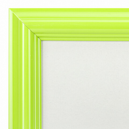 Рамка 21х30 см небьющаяся, багет 17,5 мм, пластик, BRAUBERG "Colorful", салатовая, 391244