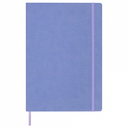 Скетчбук, слоновая кость 140 г/м2 210х297 мм, 80 л., КОЖЗАМ, резинка, BRAUBERG ART CLASSIC, пастель сиреневый, 116883