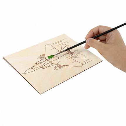 Заготовки деревянные для выжигания "Военная техника", 5 шт., 10 рисунков, 15х21 см, BRAUBERG HOBBY, 665308