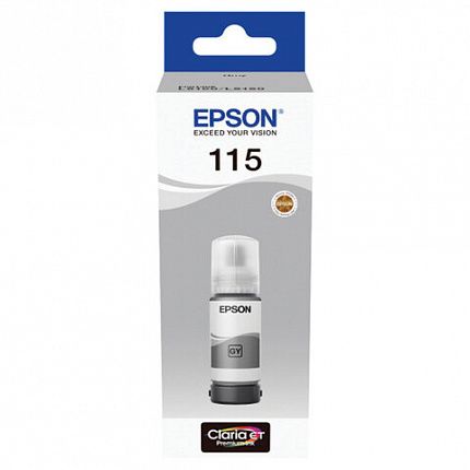 Чернила EPSON 115 (C13T07D54A) для СНПЧ L8160/L8180, серые, объем 70 мл, ОРИГИНАЛЬНЫЕ