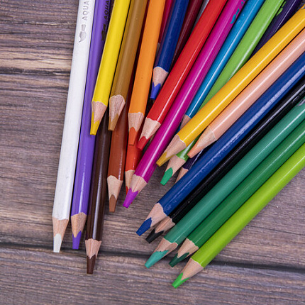 Карандаши цветные акварельные BRAUBERG PREMIUM AQUARELLE, 24 цвета, грифель мягкий 4 мм, 181673