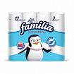 Бумага туалетная бытовая, спайка 12 шт., 2-слойная (12х15 м), FAMILIA CLASSIC, белая, 5070655