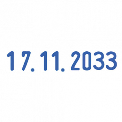 Датер-мини, месяц ЦИФРАМИ, ДЛЯ БАНКА, оттиск 20х3,8 мм, синий,TRODAT 4810 P4, корпус черный, подушка, 82499