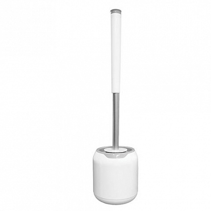 Ершик для унитаза силиконовый ROUND TYPE напольный / настенный с креплением и пинцетом LAIMA, 608133