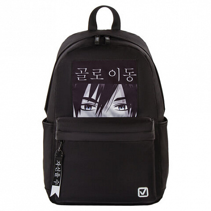 Рюкзак BRAUBERG FASHION CITY, универсальный, карман-антивор, "Anime View", черный, 44х31х16 см, 229964