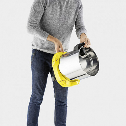 Пылесос хозяйственный KARCHER WD 3 PS, мусоросборник 17 л, мощность 1000 Вт, желтый, 1.628-190.0