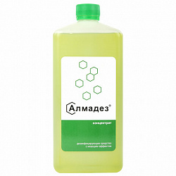 Средство дезинфицирующее 1 л, АЛМАДЕЗ, с моющим эффектом, концентрат, крышка, АЛ-402
