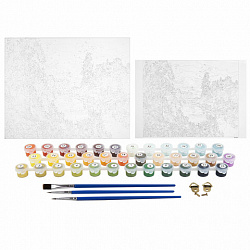 Картина по номерам 40х50 см, ОСТРОВ СОКРОВИЩ "Тишина", на подрамнике, акрил, кисти, 663283