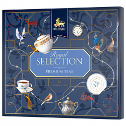 Чай RICHARD "Royal Selection of Premium Teas", ассорти 12 вкусов, НАБОР 72 пакетика, 102819