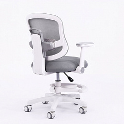 Кресло детское с подставкой для ног BRABIX KIDS "MG-215", сетка/ткань TW, серое, 533313