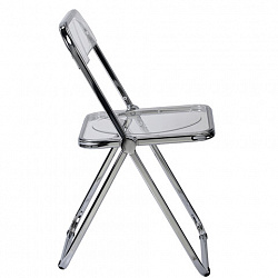 Стул складной прозрачный BRABIX "Glam CF-020", хромированный каркас, пластик, 533245