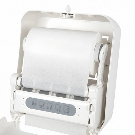 Диспенсер для полотенец в рулонах LAIMA PROFESSIONAL ORIGINAL (Система H1), механический, с автоотрезом листа, ABS-пластик, 605764