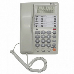 Телефон RITMIX RT-495 white, АОН, спикерфон, память 60 номеров, тональный / импульсный режим, белый, 80002153