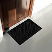 Коврик придверный 60х90 см, ЧЕРНЫЙ, грязезащитный, 430 г/м2, фактурный рисунок АЛМАЗ, ЛЮБАША, 701054
