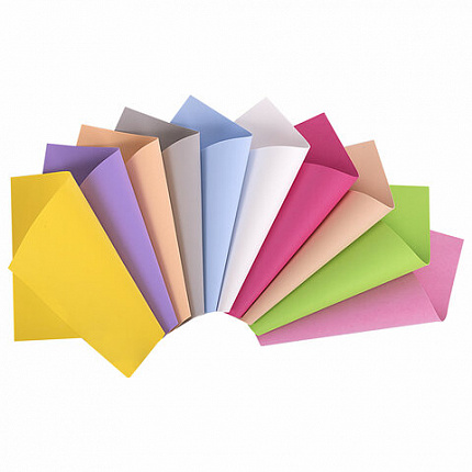 Пористая резина/фоамиран А4, 1 мм, НАБОР, 10 листов, 10 цветов, пастельные цвета, ОСТРОВ СОКРОВИЩ, 661695