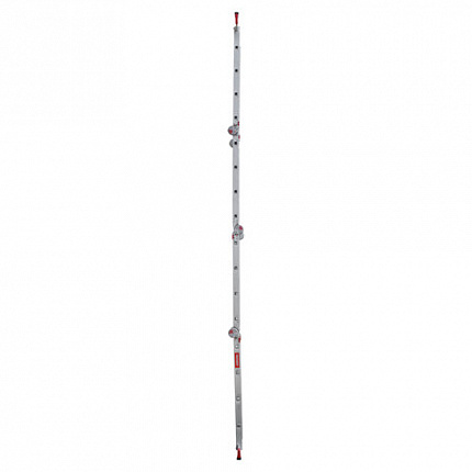 Лестница-трансформер алюминиевая 4х4 ступени, высота 4,5 м (4 секции по 1,2 м) до 150 кг, вес 16,5 кг, НОВАЯ ВЫСОТА, 3320404