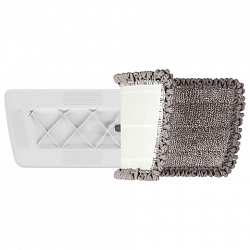 Насадки МОП для швабры липучка, КОМПЛЕКТ 2 шт., микрофибра, объемный ворс+кант, 41х14 см, LAIMA, 609144