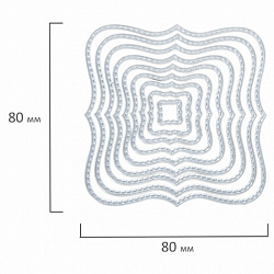 Ножи "Фигурные рамки" для Машинки для вырубки и тиснения ОС-5, 9 штук, 80х80 мм, ОСТРОВ СОКРОВИЩ, 663808, 861-019