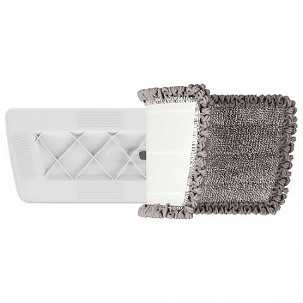 Насадки МОП для швабры липучка, КОМПЛЕКТ 2 шт., микрофибра, объемный ворс+кант, 41х14 см, LAIMA, 609144