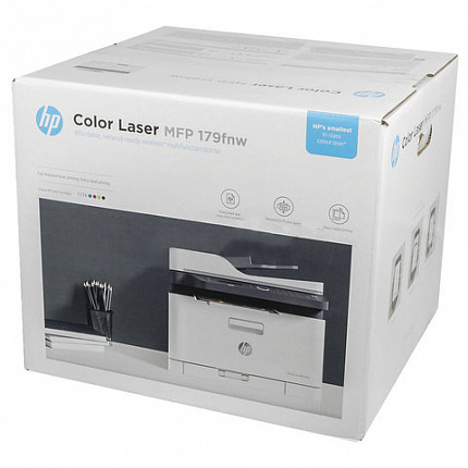 МФУ лазерное ЦВЕТНОЕ HP Color Laser 179fnw "4 в 1", А4, 18 стр./мин, 20000 стр./мес., АПД, Wi-Fi, сетевая карта, 4ZB97A