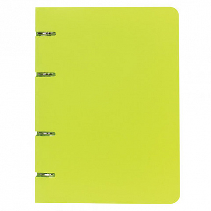 Тетрадь на кольцах А5 160х215 мм, 80 л., пластик, клетка, BRAUBERG, "Салатовый", 403250