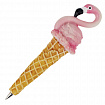 Ручка фигурная "МОРОЖЕНОЕ-ФЛАМИНГО", СИНЯЯ, 4 дизайна ассорти, 0,5 мм, дисплей, BRAUBERG, 142764