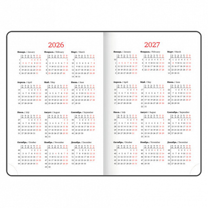 Ежедневник датированный 2026, А5, 138x213 мм, BRAUBERG "Select", балакрон, коричневый, 117087