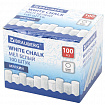 Мел белый круглый мягкий, 100 штук, BRAUBERG, картонная упаковка, 272768