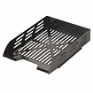 Лоток горизонтальный для бумаг BRAUBERG ECO, 330х245х65 мм, сетчатый, черный, 239011