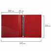 Папка на 4 кольцах, ширина 25 мм, BRAUBERG EXTRA, до 170 листов, КРАСНАЯ, 0,7 мм, 270545
